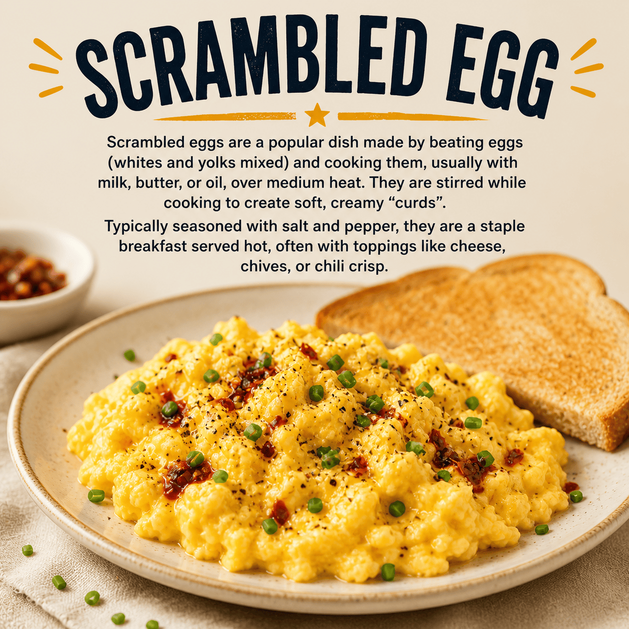 Scrambled Egg Six Ounces Coffee